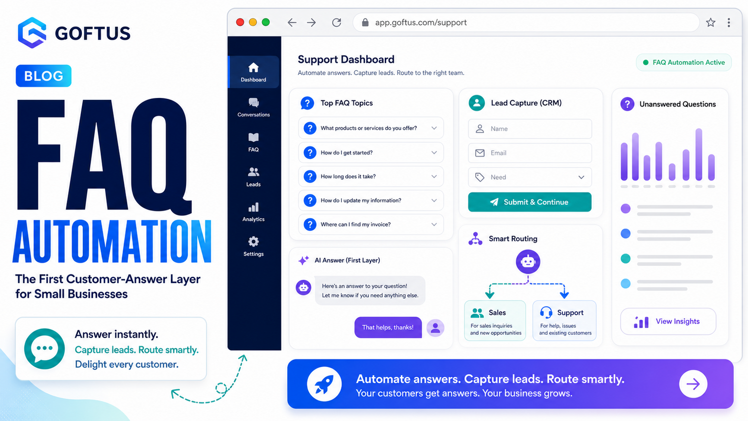 FAQ Automation Should Connect Website Answers To Lead Flow
